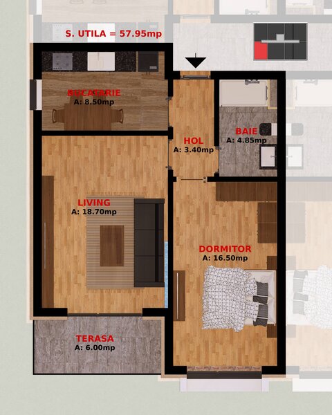 Fundeni, sector 2, Bucuresti. Apartament doua caamere