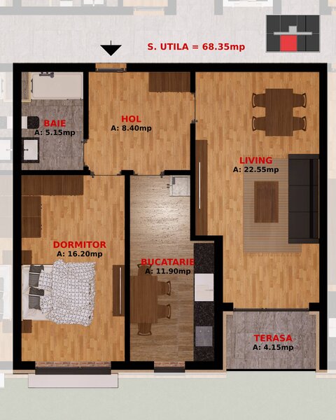 Fundeni, sector 2, Bucuresti. Apartament doua caamere