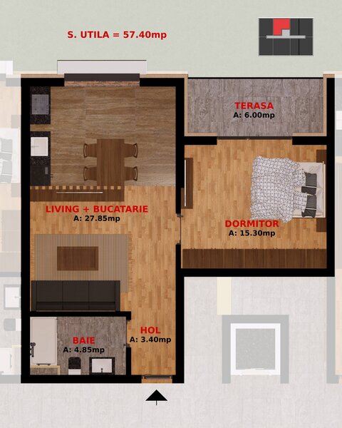 Fundeni, sector 2, Bucuresti. Apartament doua caamere